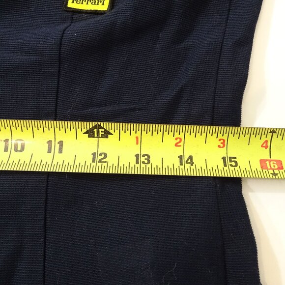 Ferrari Logo Patch Navy Blue Blazer Jacket Women Size 42 S Cotton Made in Italy - Picture 10 of 13